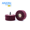 Non-Woven 6mm Thread Shaft Flap Wheel with Sand Cloth Interleaf for Stainless Steel